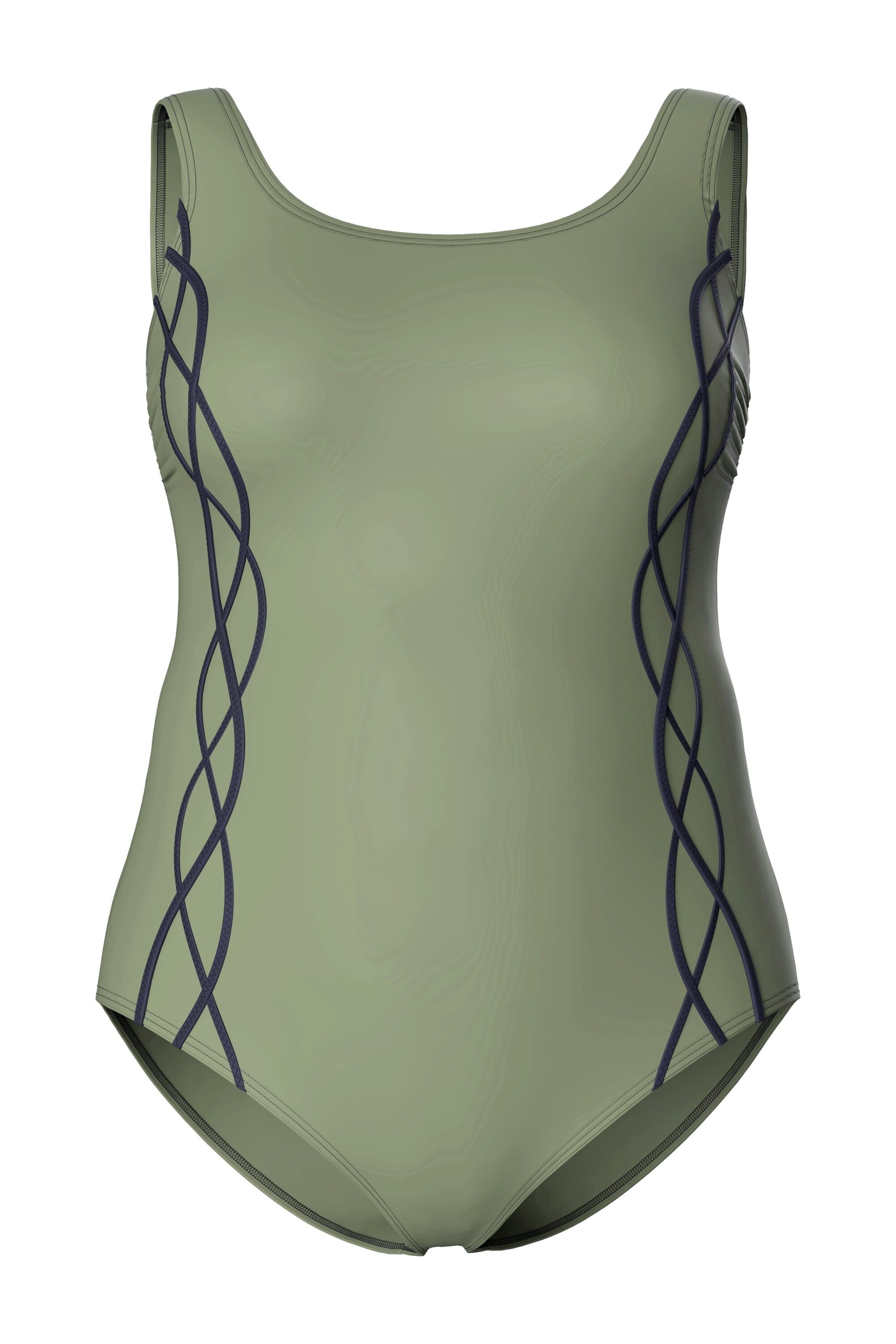 Minimiseur Maillot de bain Ulla Popken en vert : devant