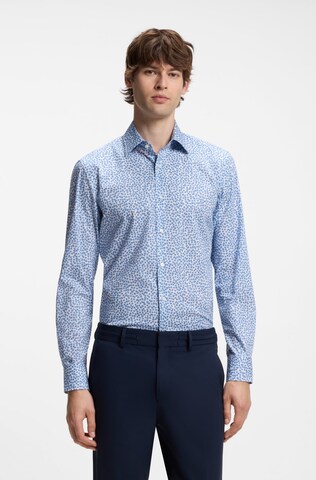 BOSS Slim fit Button Up Shirt in Blue: front