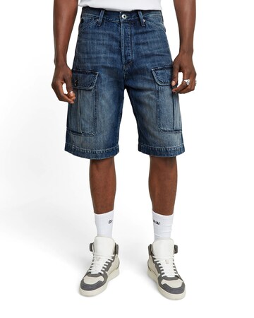 G-STAR Loose fit Cargo jeans in Blue: front
