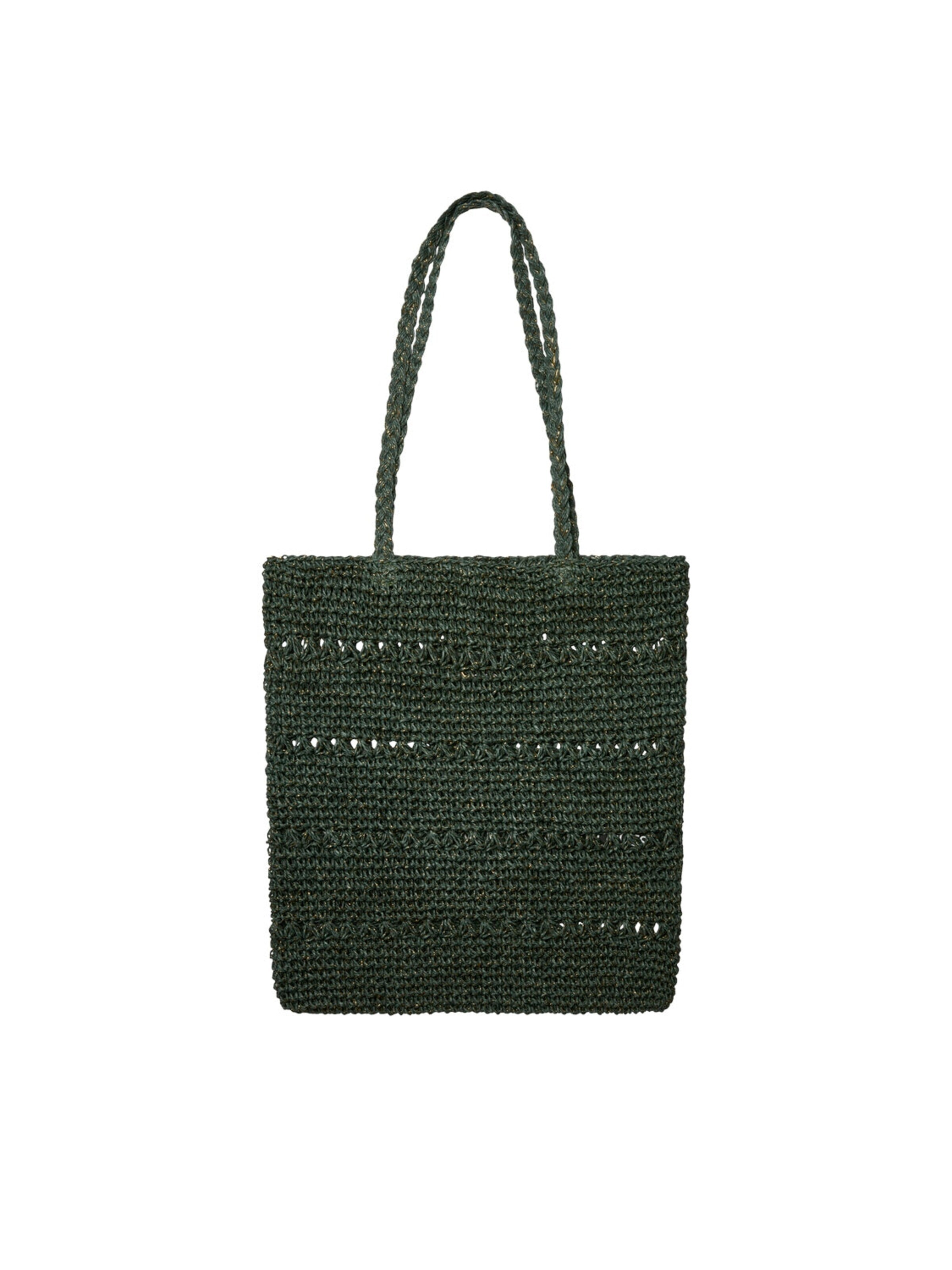 Borsa da spiaggia in One Size PIECES di colore verde, Visualizzazione prodotti