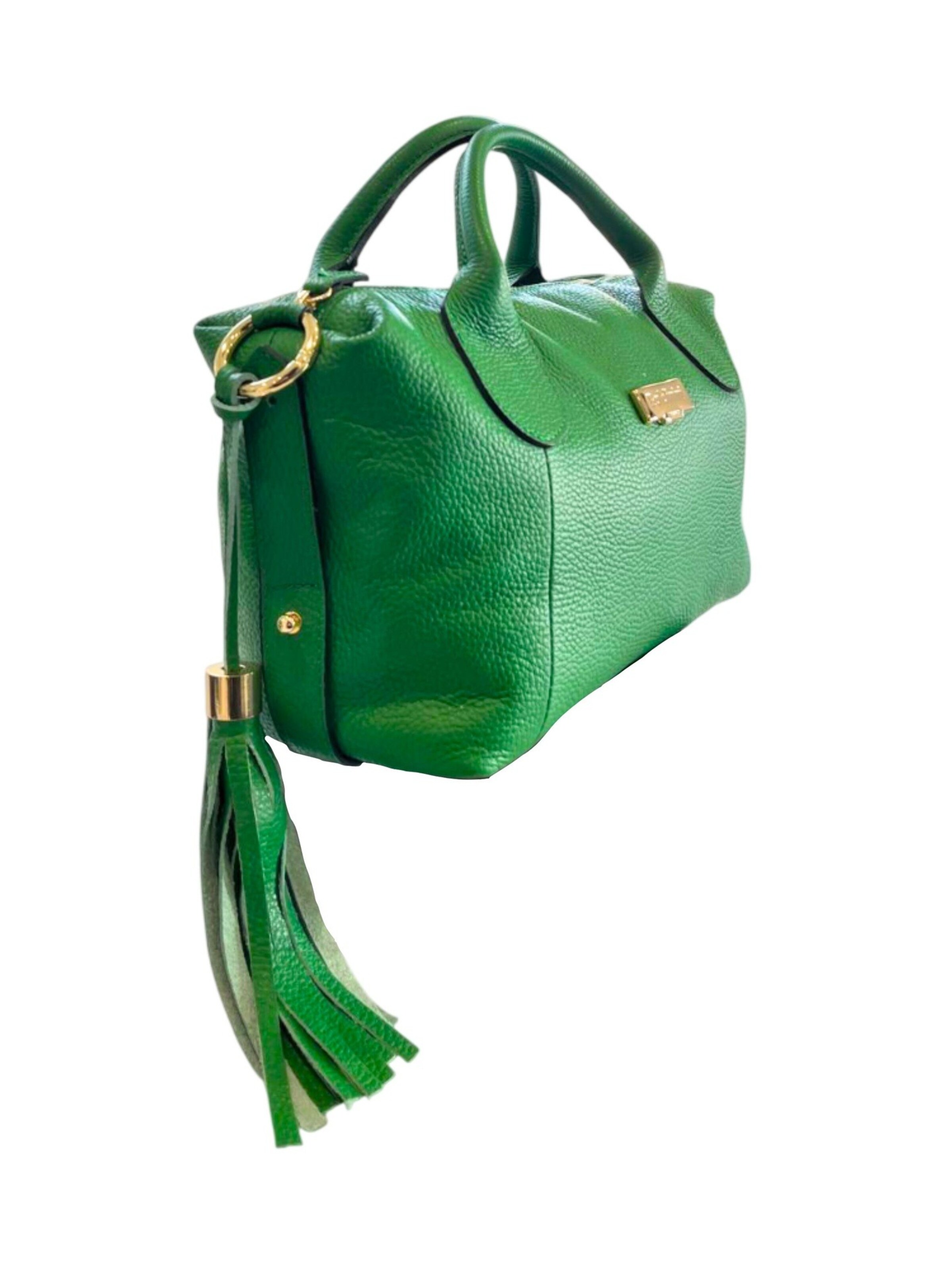 Borsa a mano 'Borsa a Mano Donna Pelle Vacchetta 100% - Modello Lucca Baldinini' di Baldinini Trend in verde