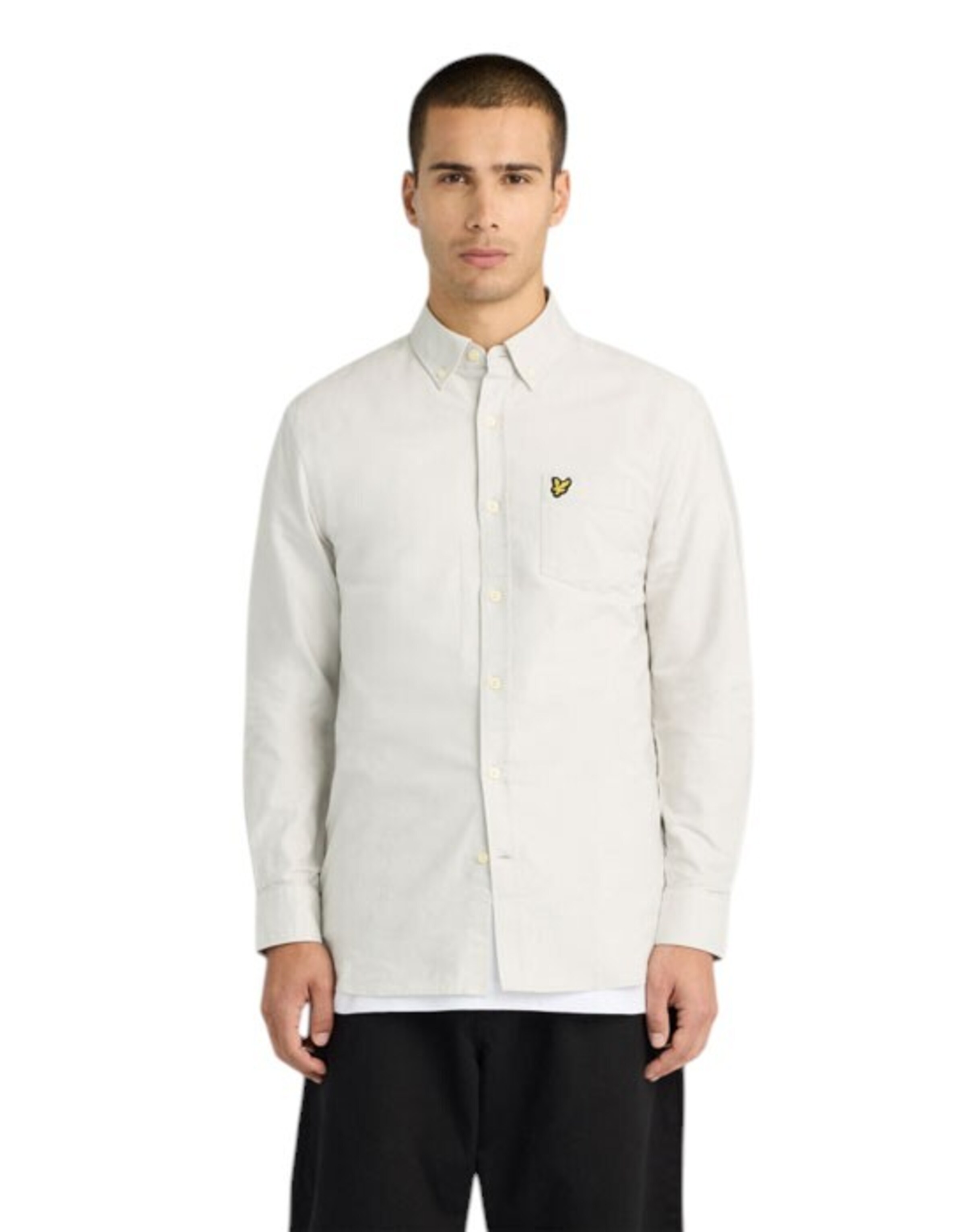 Lyle & Scott Regular fit Overhemd in Grijs: voorkant