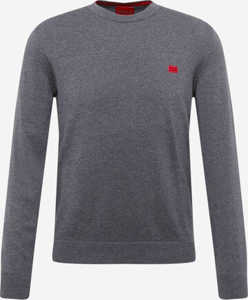 HUGO Sweater 'San Cassius-C1' in Grey: front