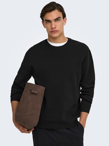 Only & Sons Sweater 'ONSTING' in Black