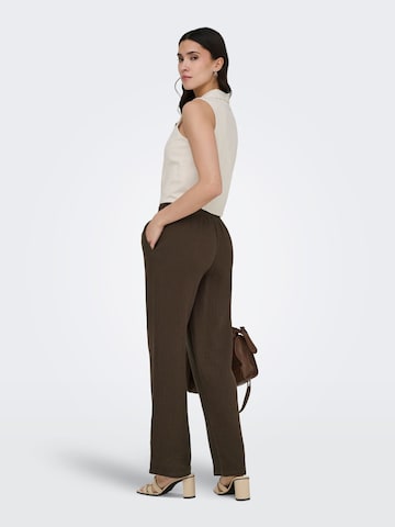 JDY Wide leg Trousers 'JDYTheis' in Brown