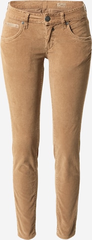Herrlicher - Slimfit Pantalón en marrón: frente