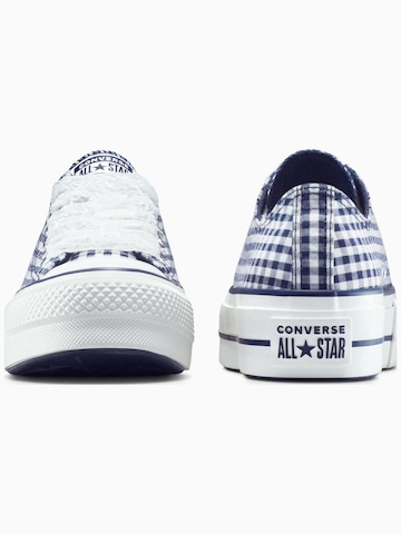 CONVERSE - Zapatillas deportivas bajas 'Converse Chuck Taylor All Star Lift Platform Gingham' en azul