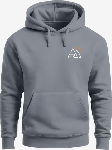 Neverless Sweatshirt 'Mountain Wave' in Grau: Vorderseite