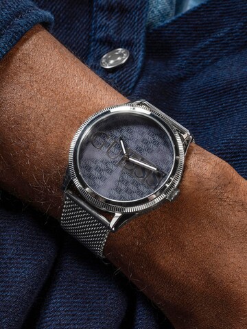 GUESS Analoog horloge 'GD REPUTATION' in Zilver