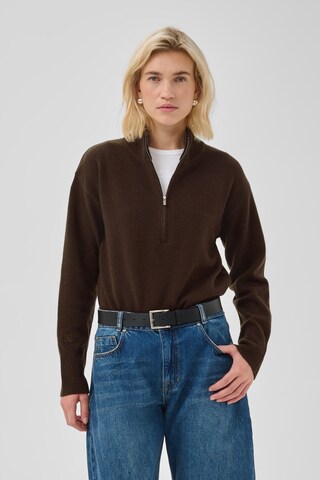 My Essential Wardrobe Sweater 'Tracy' in Brown: front
