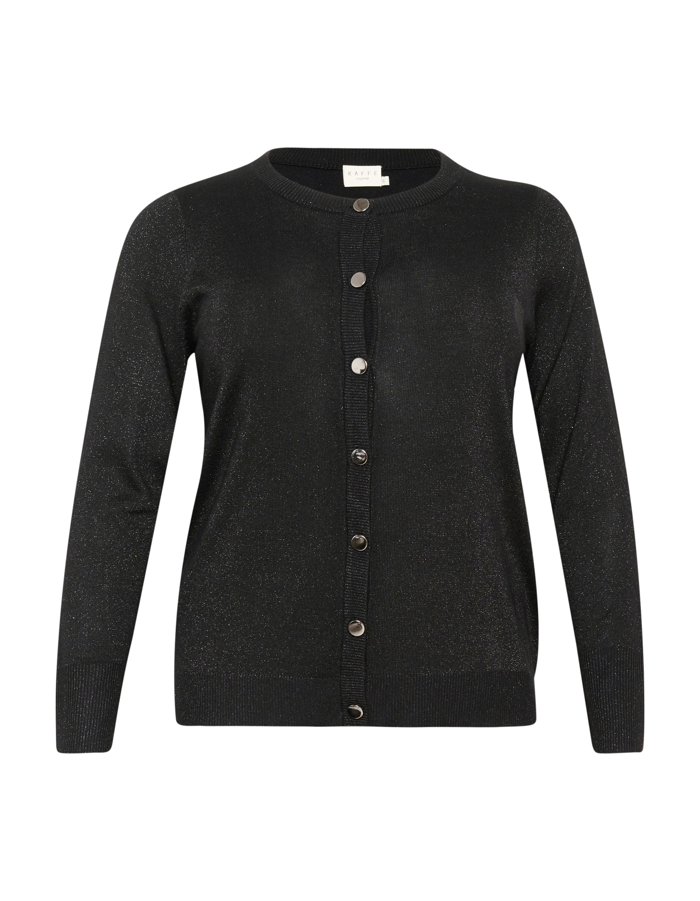 KAFFE CURVE Kardigan 'KC Regitta' w kolorze czarny: przód