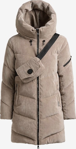 khujo Winterjacke 'Kattie With Bag' in Beige: Vorderseite