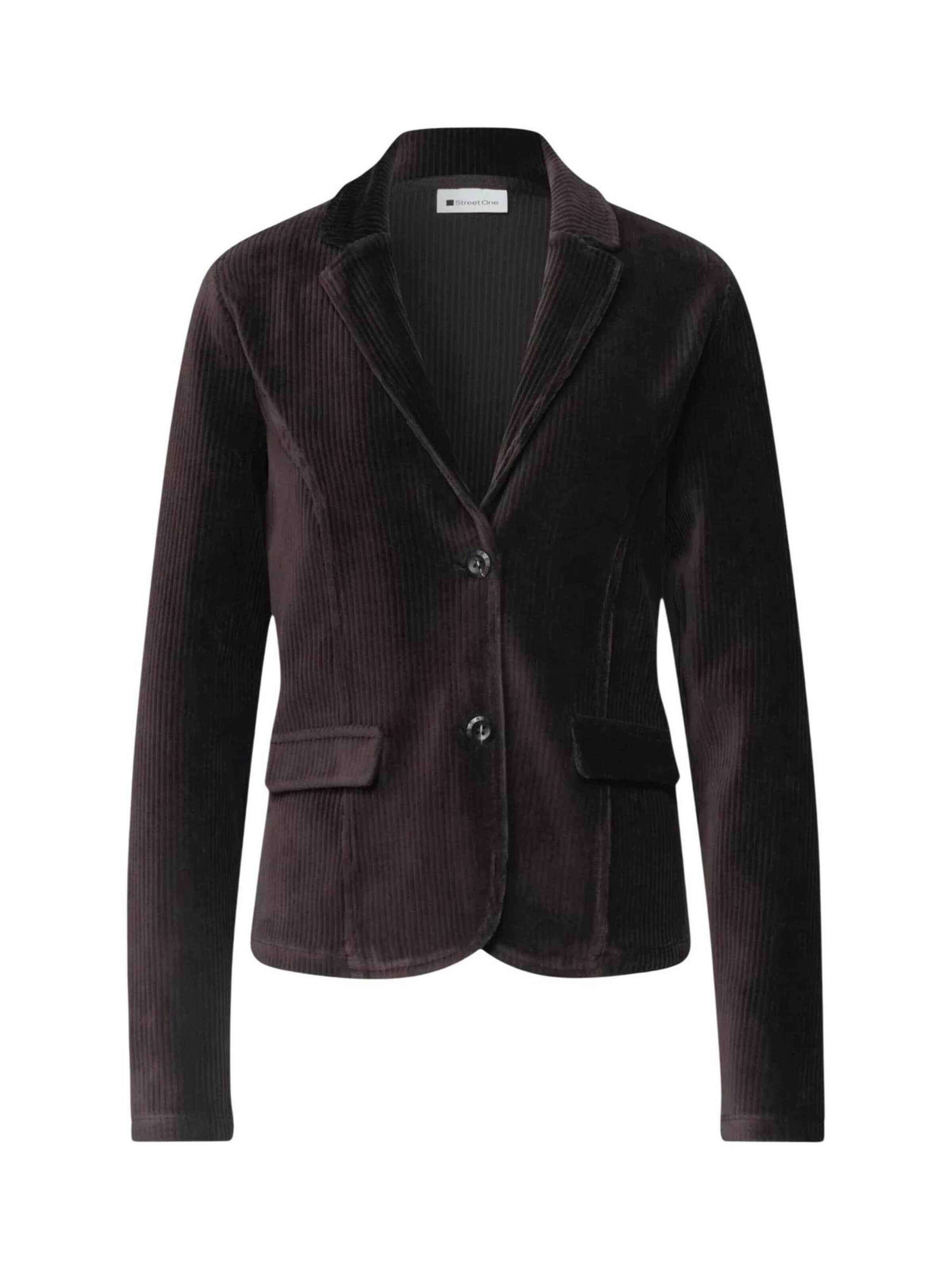 Blazer 'Short Soft Corduroy Blazer 213164' di STREET ONE in marrone: frontale