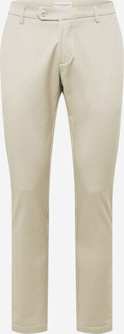 Bruun & Stengade - regular Pantalón chino en beige: frente