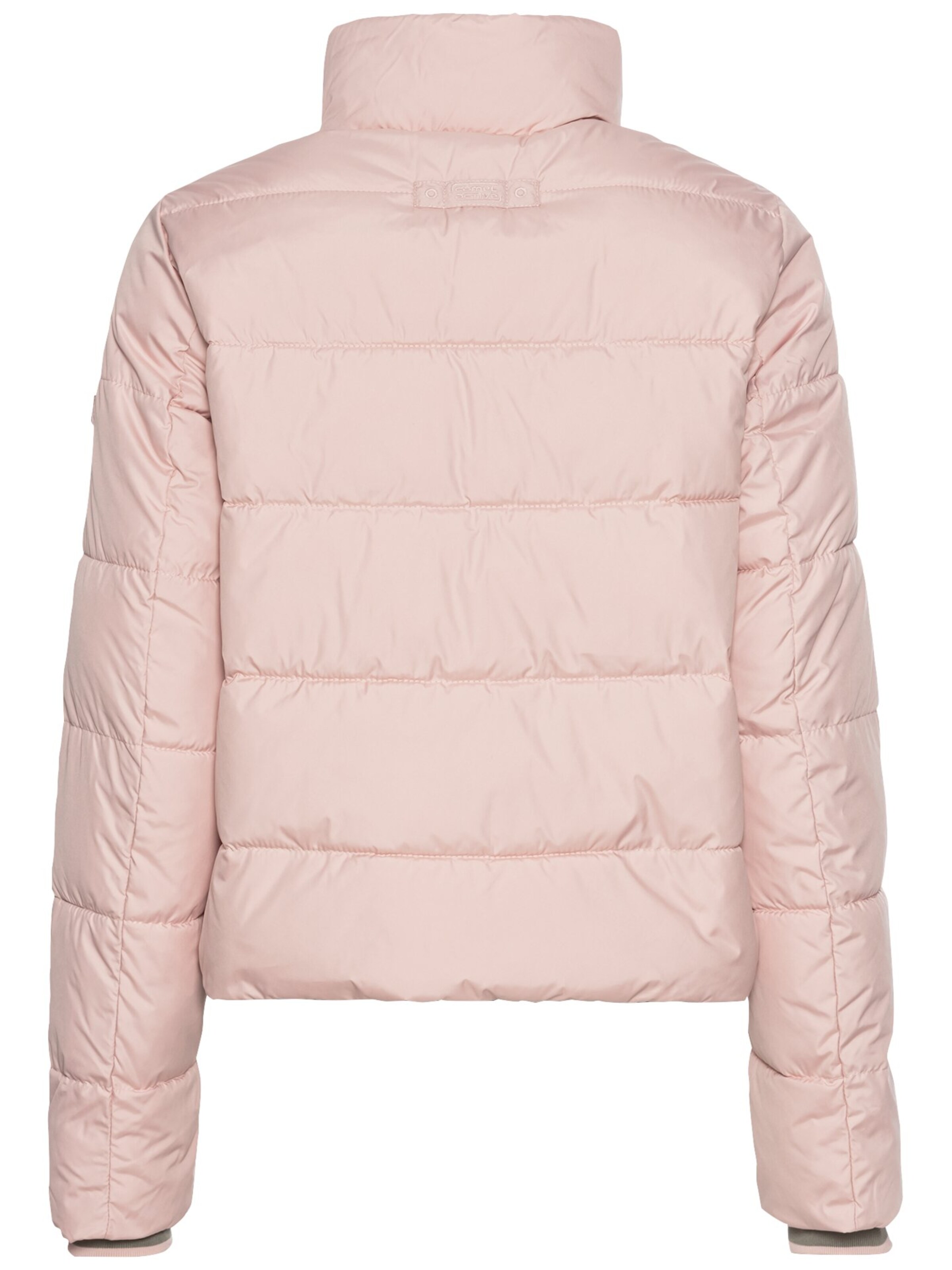 CAMEL ACTIVE Cropped Pufferjacke aus recyceltem Polyester in Pink