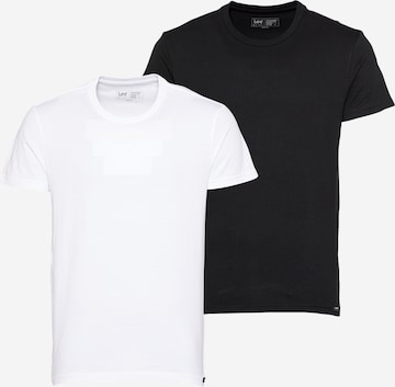 Lee T-shirt 'Twin Pack Crew' i svart: framsida