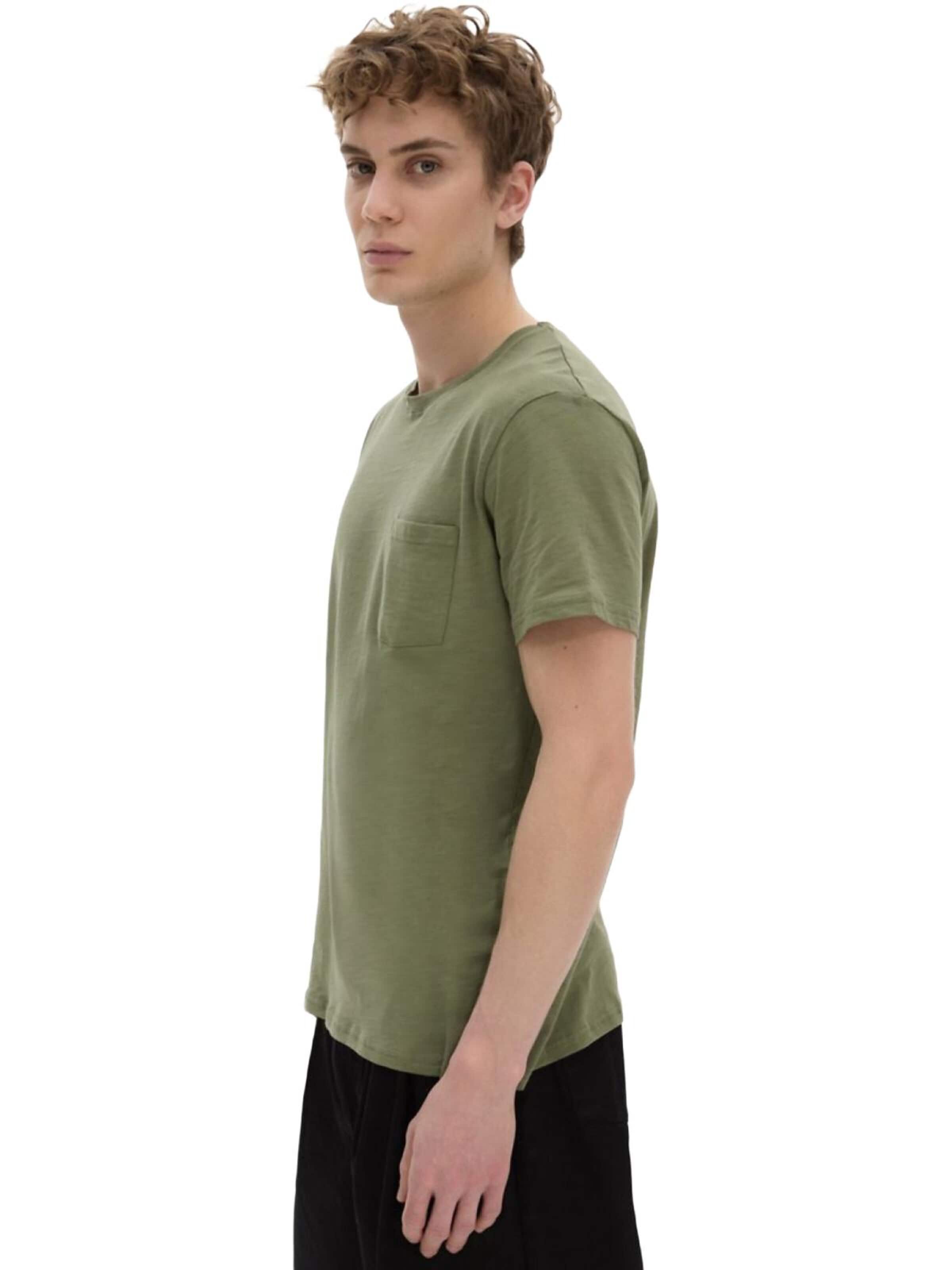 T-Shirt 'LTB Jeans Herren Slub T-Shirt' LTB Jeans en vert