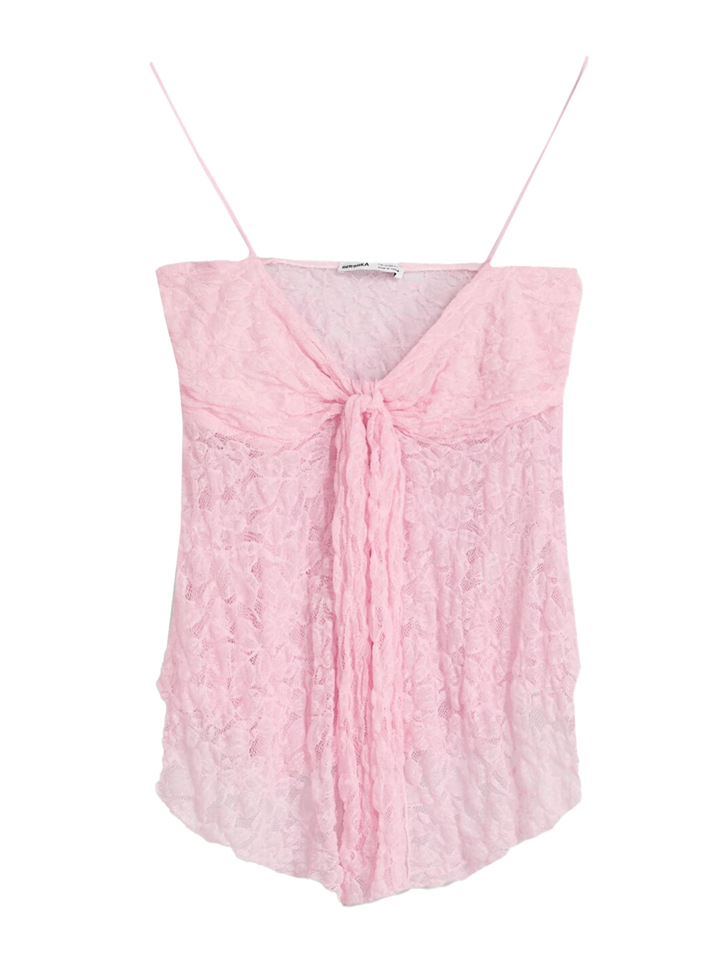 Top di Bershka in rosa: frontale
