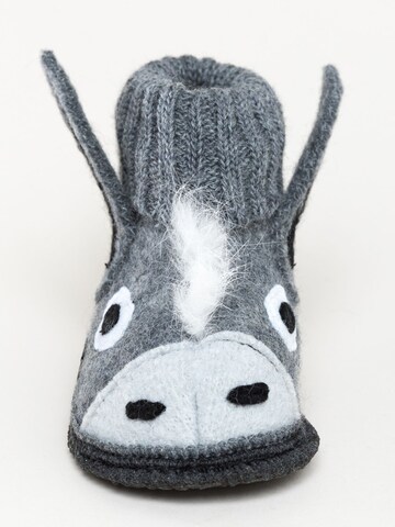 kitz-pichler Slippers 'Hüttenschuhe Esel' in Grey