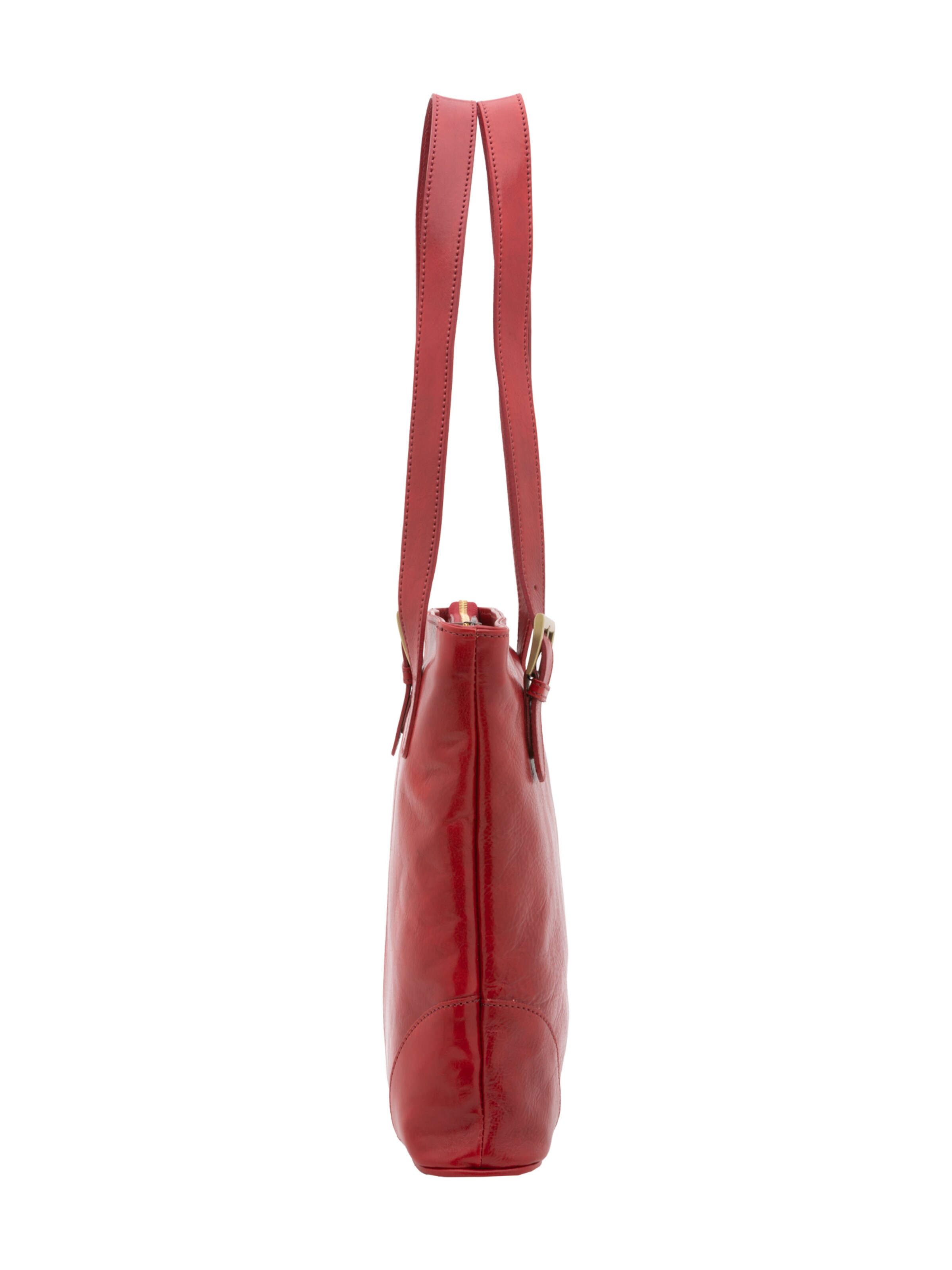 Borsa a spalla 'Borsa a Spalla Donna Pelle Vacchetta - Chiusura Zip' di I Fratelli in rosso