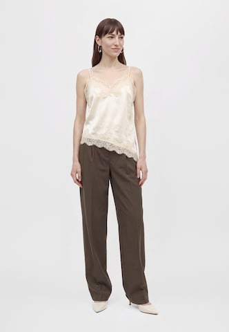 Vero Moda Tall Wide leg Pleat-front trousers 'VMNILA' in Brown: front