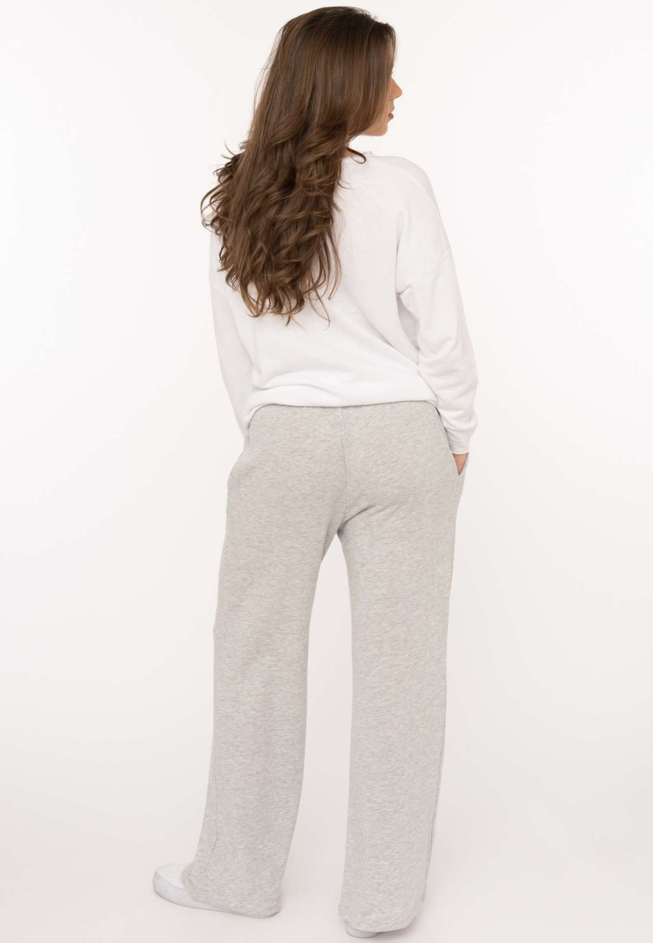 Regular Pantalon Zwillingsherz en gris