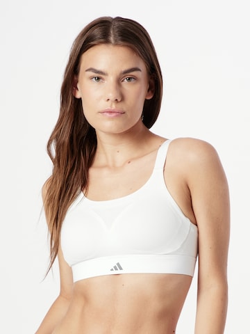 ADIDAS PERFORMANCE Bralette Sports Bra 'Tailored Impact High-Support' in White: front