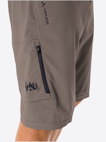 VAUDE Regular Outdoorbroek 'Ledro' in Bruin