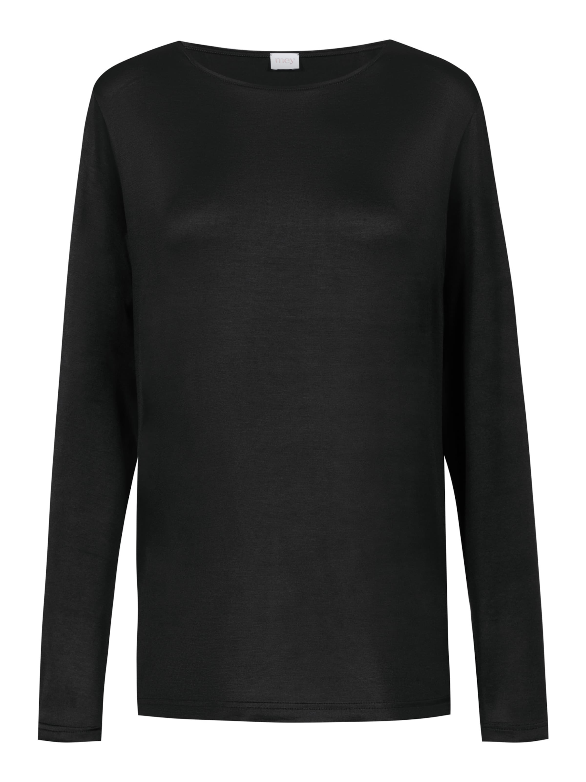 Mey Pajama shirt ' Serie Pure Shine ' in Black: front