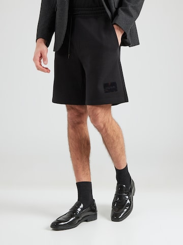 HUGO Loosefit Παντελόνι 'Darix' σε μαύρο: μπροστά