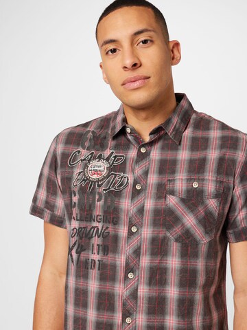 CAMP DAVID Regular fit Button Up Shirt in Brown