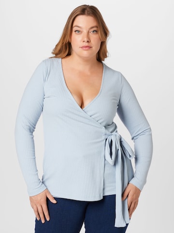 Dorothy Perkins Curve Shirt in Blue: front