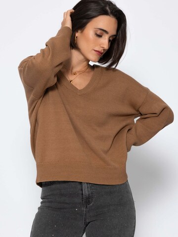 SASSYCLASSY Oversizepullover in Braun