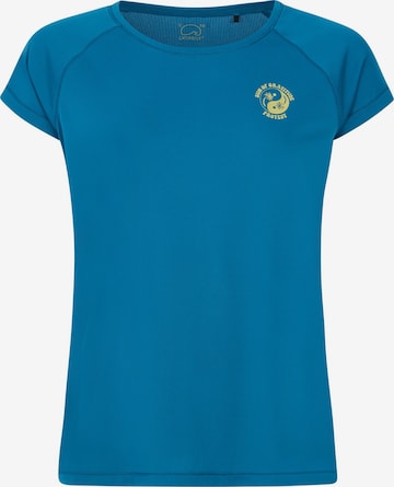 T-shirt fonctionnel 'PRTGia' PROTEST en bleu : devant