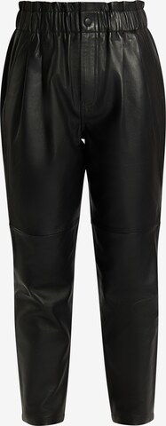 Tapered Pantaloni con pieghe 'Incus' di DreiMaster Vintage in nero: frontale