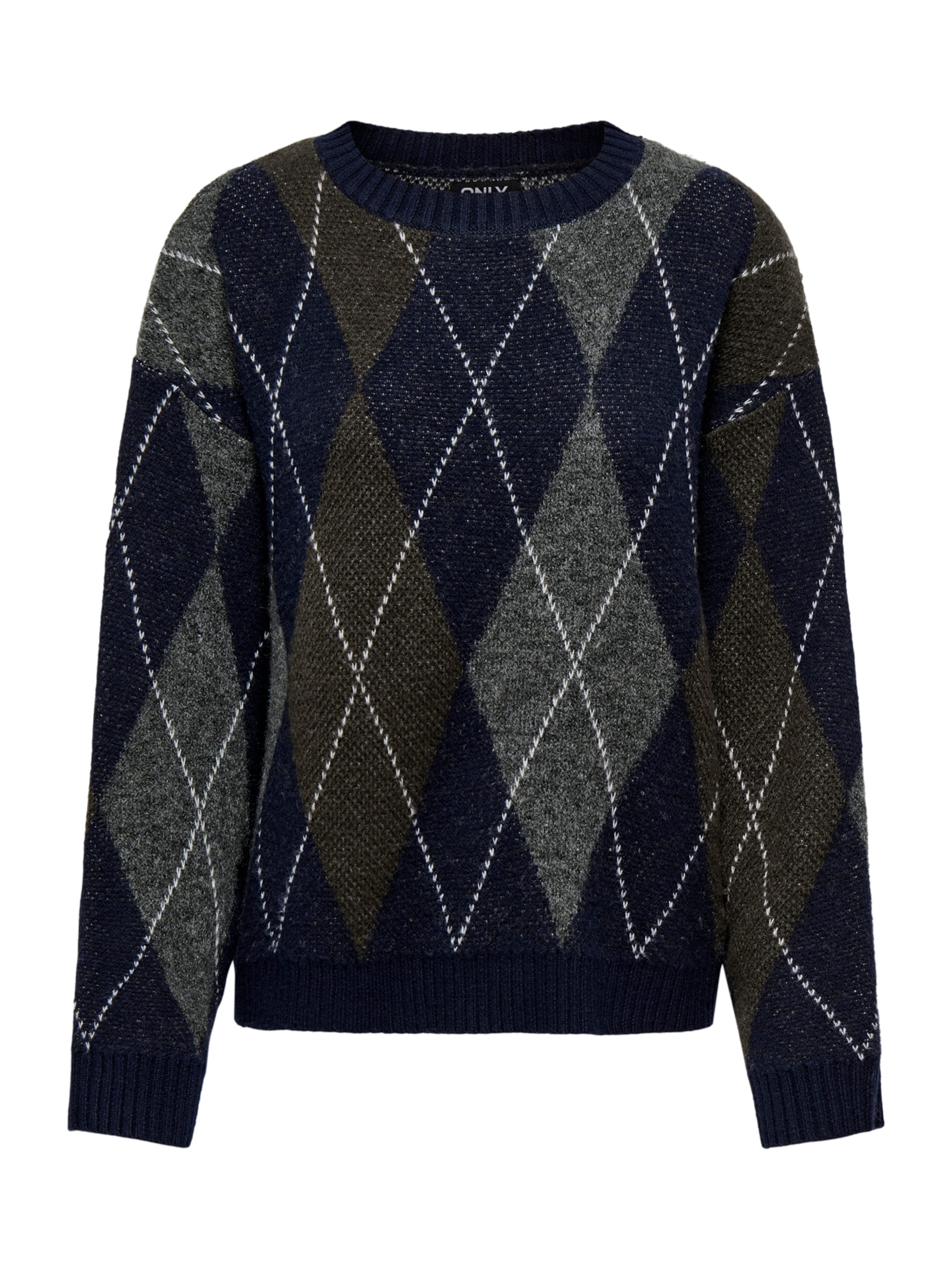 ONLY - Jersey 'ONLRhombus' en azul: frente