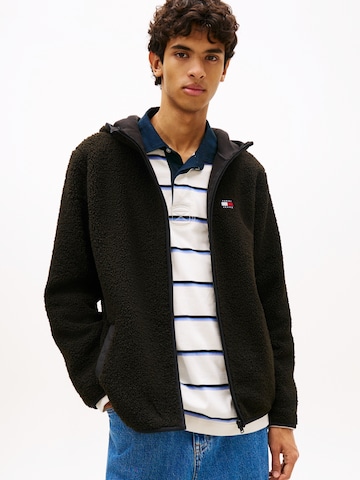 Tommy Jeans Флисовая куртка в Черный: спереди
