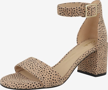 Sandales à lanières 'Ezoria Mae' CLARKS en beige : devant