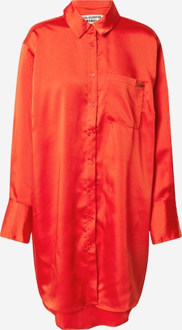 Colourful Rebel Shirt Dress in Orange: front