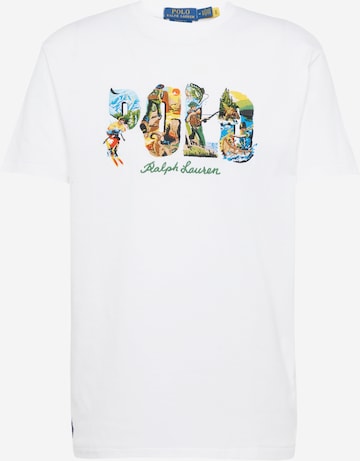 T-Shirt Polo Ralph Lauren en blanc : devant