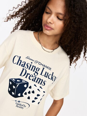 Pull&Bear Тениска в бежово