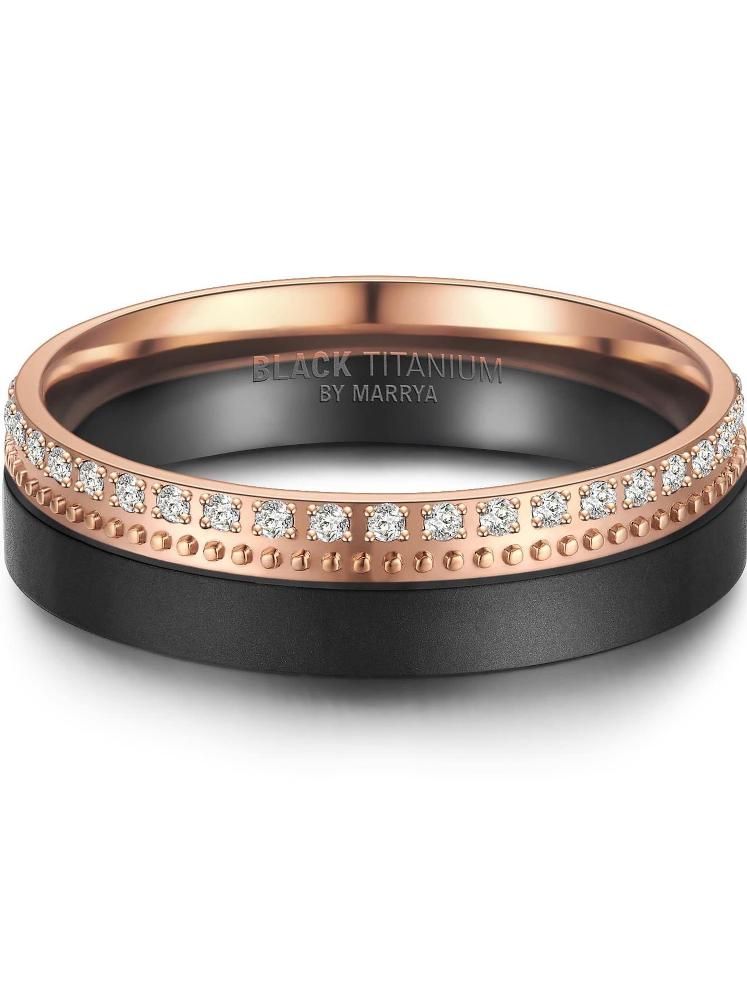Anello 'MARRYA Ehering BT-09 aus Black Titanium' di MARRYA in nero