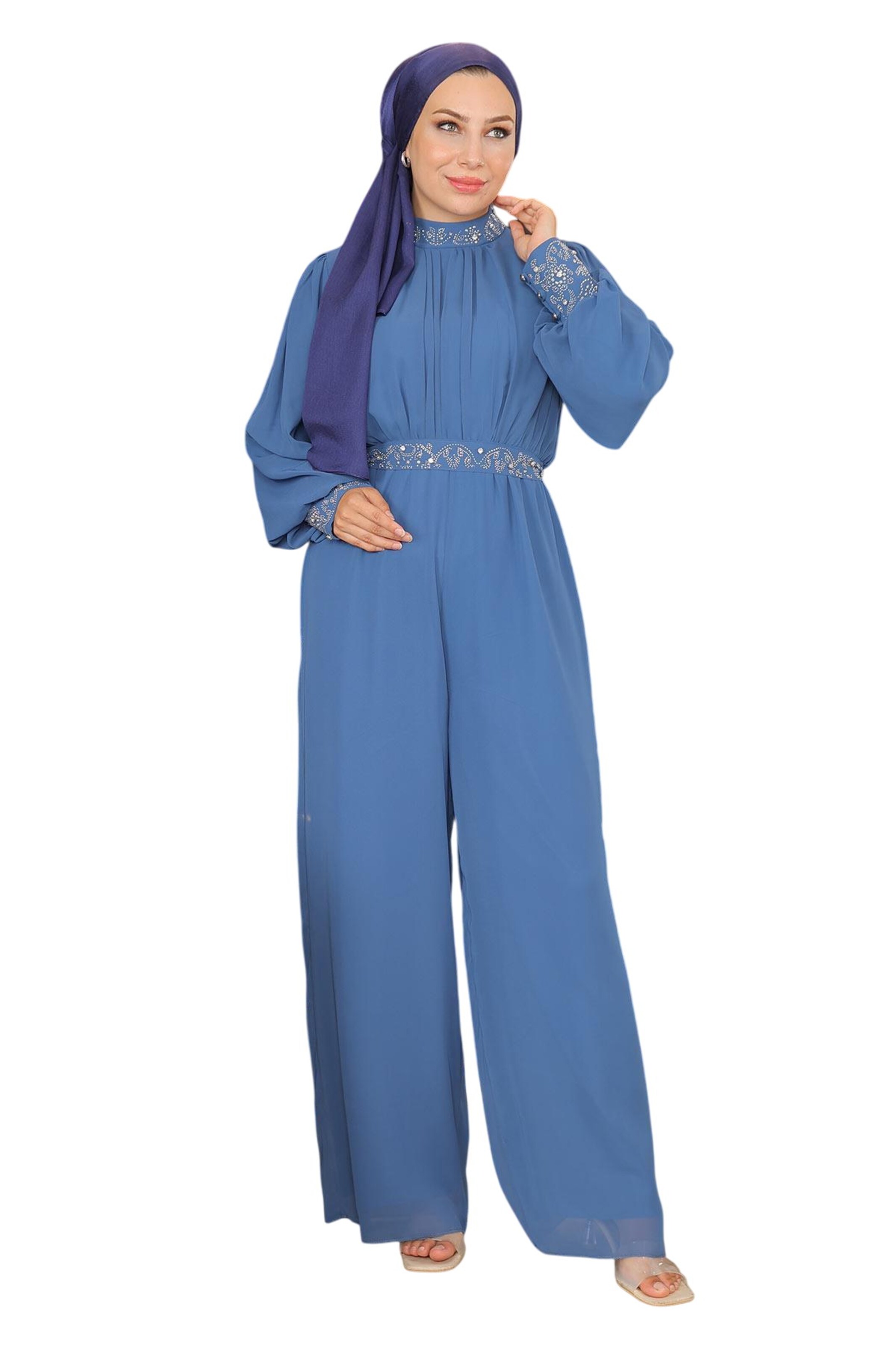 MODAMIHRAM Jumpsuit in Blauw: voorkant