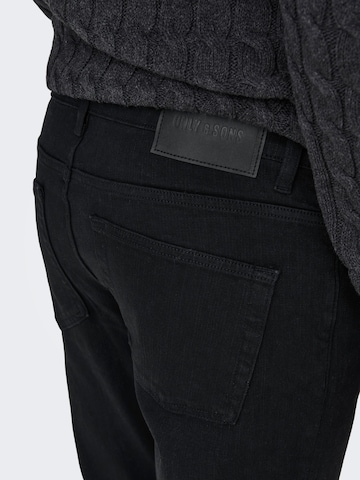 Slimfit Jeans 'ONSLOOM' di Only & Sons in nero