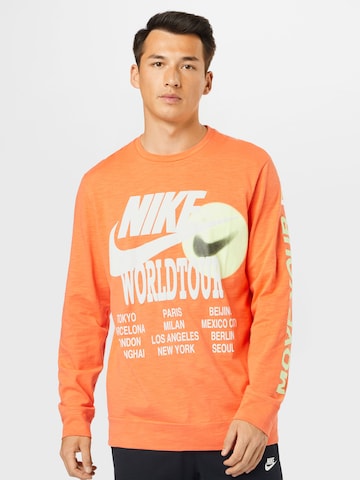 Nike Sportswear Sweatshirt in Oranje: voorkant