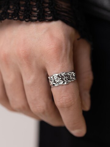 warpedsense Ring 'Lava' in Silver