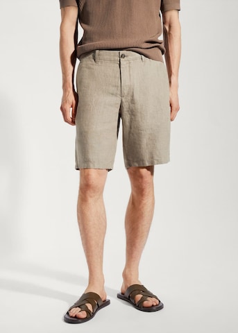 MANGO MAN Normální Kalhoty 'Carp' – béžová: přední strana