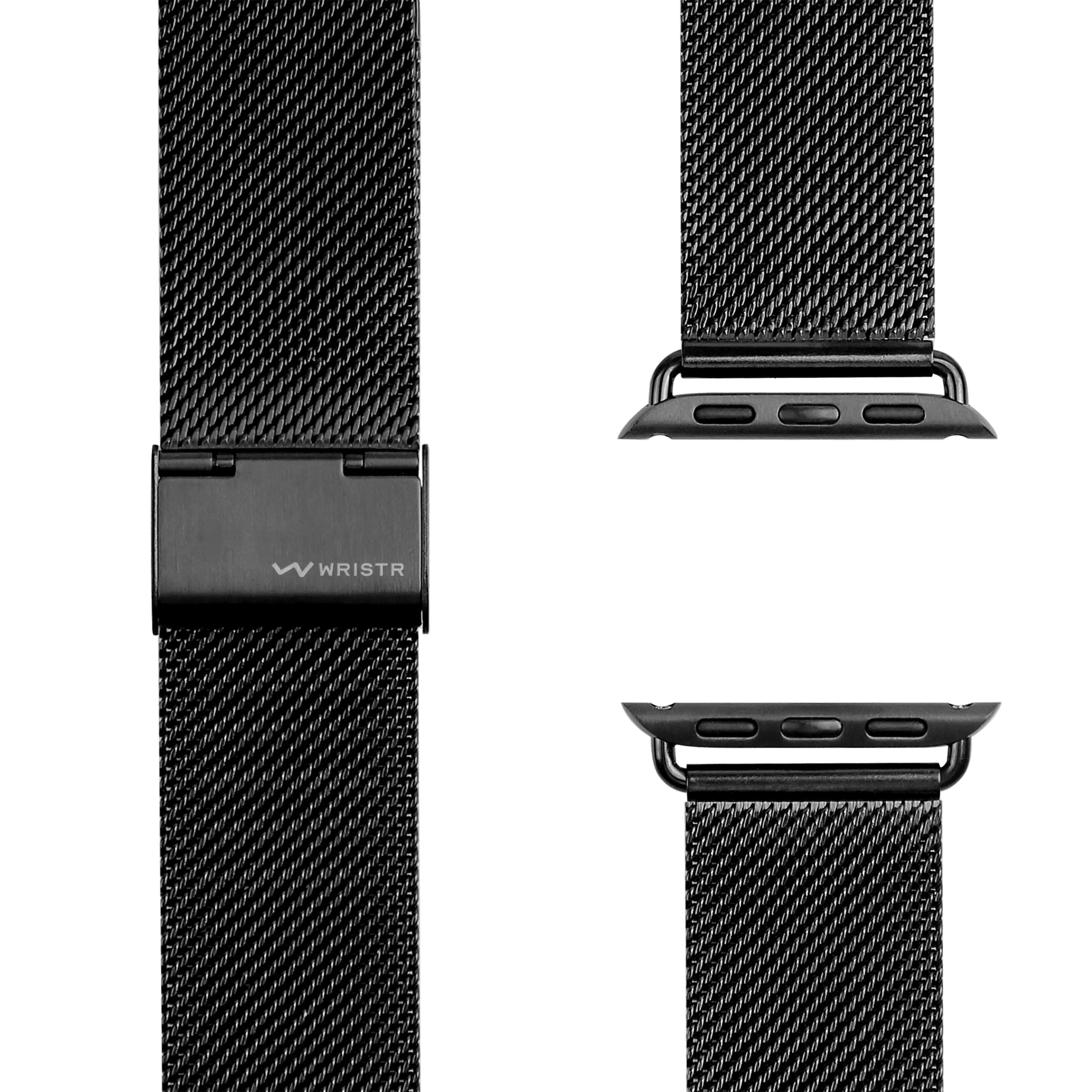 WRISTR Digital Watch 'Milanese' in Black: front