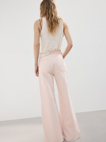 MANGO Wide Leg Jeans 'Belle' i pink