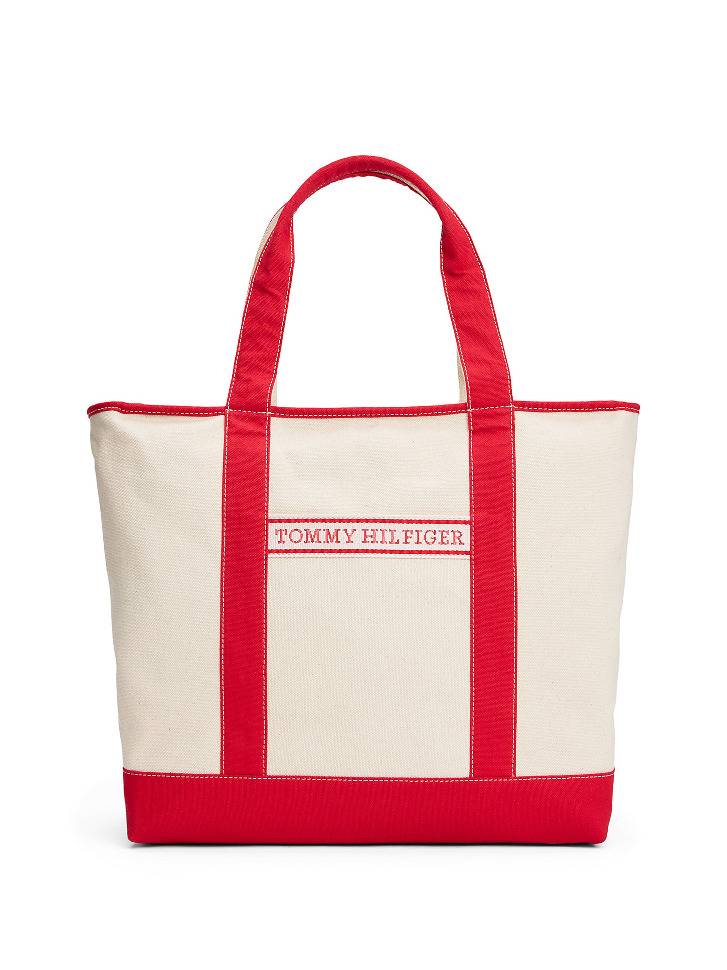 Sac de plage TOMMY HILFIGER en rouge : devant